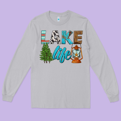 Lake Life Long Sleeve Tee Designed By Hra Design Shop