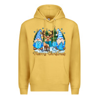 Antique Gold merry christmas gnome Premium Hoodie - MaliasSmallBusiness