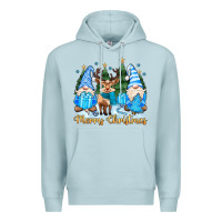 Blue Mist merry christmas gnome Premium Hoodie - MaliasSmallBusiness
