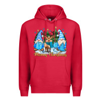 Cardinal merry christmas gnome Premium Hoodie - MaliasSmallBusiness