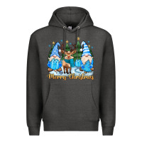 Charcoal Heather merry christmas gnome Premium Hoodie - MaliasSmallBusiness