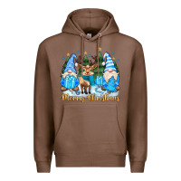 Chestnut merry christmas gnome Premium Hoodie - MaliasSmallBusiness