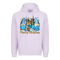 Lilac merry christmas gnome Premium Hoodie - MaliasSmallBusiness