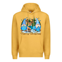 Mustard merry christmas gnome Premium Hoodie - MaliasSmallBusiness