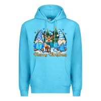 Ocean Blue merry christmas gnome Premium Hoodie - MaliasSmallBusiness