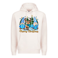 Pale Pink merry christmas gnome Premium Hoodie - MaliasSmallBusiness