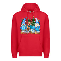 Red merry christmas gnome Premium Hoodie - MaliasSmallBusiness