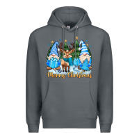 Rock merry christmas gnome Premium Hoodie - MaliasSmallBusiness