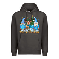 Smoke merry christmas gnome Premium Hoodie - MaliasSmallBusiness