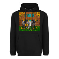 Black Western Baby Sheeps Farm Life Garden Heavyweight Hoodie - LillyAllenDesigns