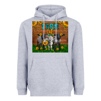 Heather Grey Western Baby Sheeps Farm Life Garden Heavyweight Hoodie - LillyAllenDesigns