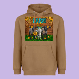 Western Baby Sheeps Farm Life Garden Heavyweight Hoodie Designed By Lillyallendesigns