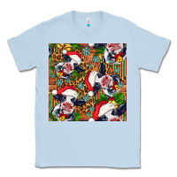 Dusty Blue christmas leopard cow Classic Tee - FaDigitalArtStudio