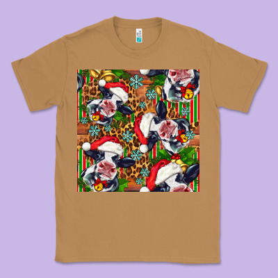 Christmas Leopard Cow Classic Tee Designed By Fadigitalartstudio