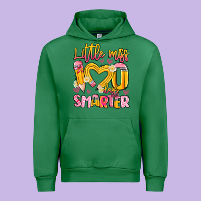 Little Miss 100 Days Smarter Urban Hoodie Designed By Artiststas