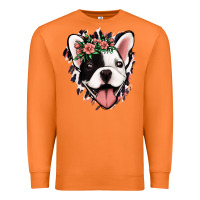 Carrot french bulldog floral Premium Sweatshirt - Jasminsmagicworld