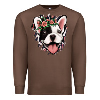Chestnut french bulldog floral Premium Sweatshirt - Jasminsmagicworld