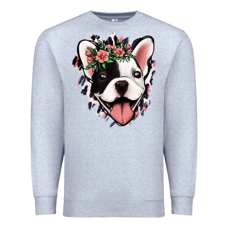 French Bulldog Floral Premium Sweatshirt by Jasminsmagicworld | Teevron