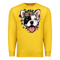 Lemon french bulldog floral Premium Sweatshirt - Jasminsmagicworld