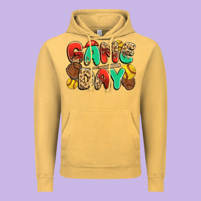 Game Day Softball Vintage Hoodie Designed By Jahusdesignshop