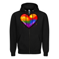 Black pride heart Zipper Hoodie - JahusDesignShop