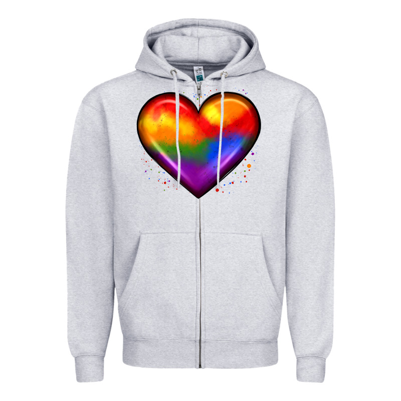 Pride Heart Zipper Hoodie by JahusDesignShop | Teevron