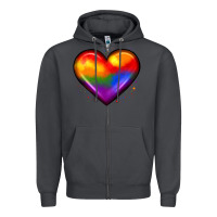 Smoke pride heart Zipper Hoodie - JahusDesignShop