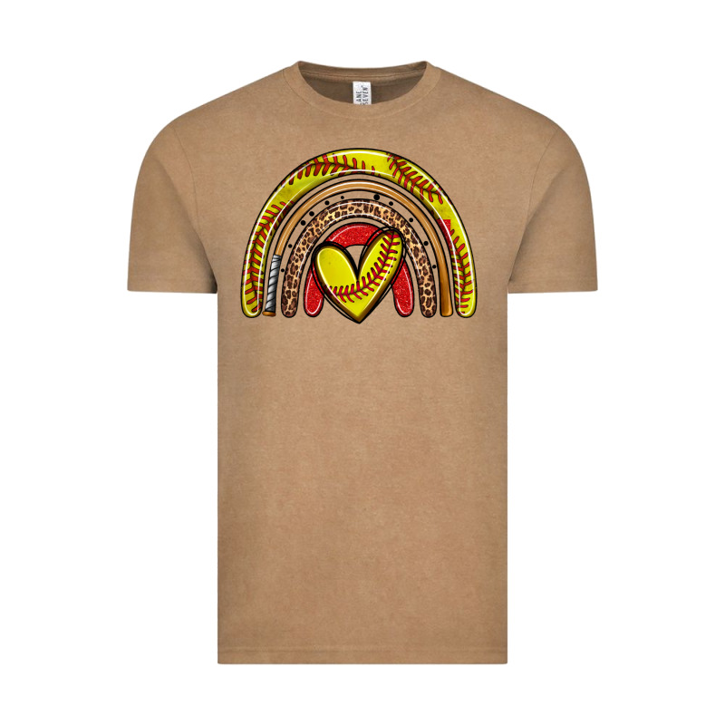 Softball Rainbow Vintage Tee by Zillion Design Studio | Teevron