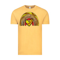 Vintage Mustard softball rainbow Vintage Tee - Zillion Design Studio
