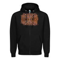 Black Old Western Leopard Frame Zipper Hoodie - Bettercallsaul