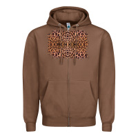 Chestnut Old Western Leopard Frame Zipper Hoodie - Bettercallsaul