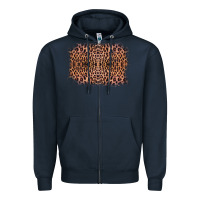 Navy Old Western Leopard Frame Zipper Hoodie - Bettercallsaul