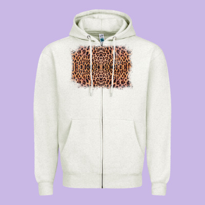 Old Western Leopard Frame Zipper Hoodie Designed By Bettercallsaul