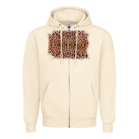 Sandshell Old Western Leopard Frame Zipper Hoodie - Bettercallsaul