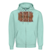 Seafoam Old Western Leopard Frame Zipper Hoodie - Bettercallsaul