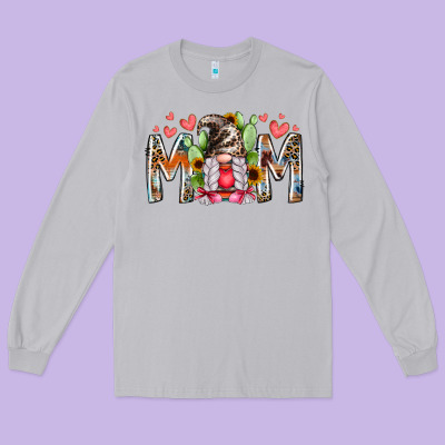 Mom Gnomes Long Sleeve Tee Designed By Racoondesign