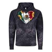 Cloud Black Sunflower Mexican Flag Heart Vintage Hoodie - RanaPortraitStore