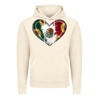 Vintage Artic Sunflower Mexican Flag Heart Vintage Hoodie - RanaPortraitStore