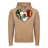 Vintage Coffee Sunflower Mexican Flag Heart Vintage Hoodie - RanaPortraitStore