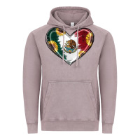 Vintage Zinc Sunflower Mexican Flag Heart Vintage Hoodie - RanaPortraitStore
