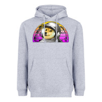 Heather Grey dogecoin to the mars Heavyweight Hoodie - Jasminsmagicworld