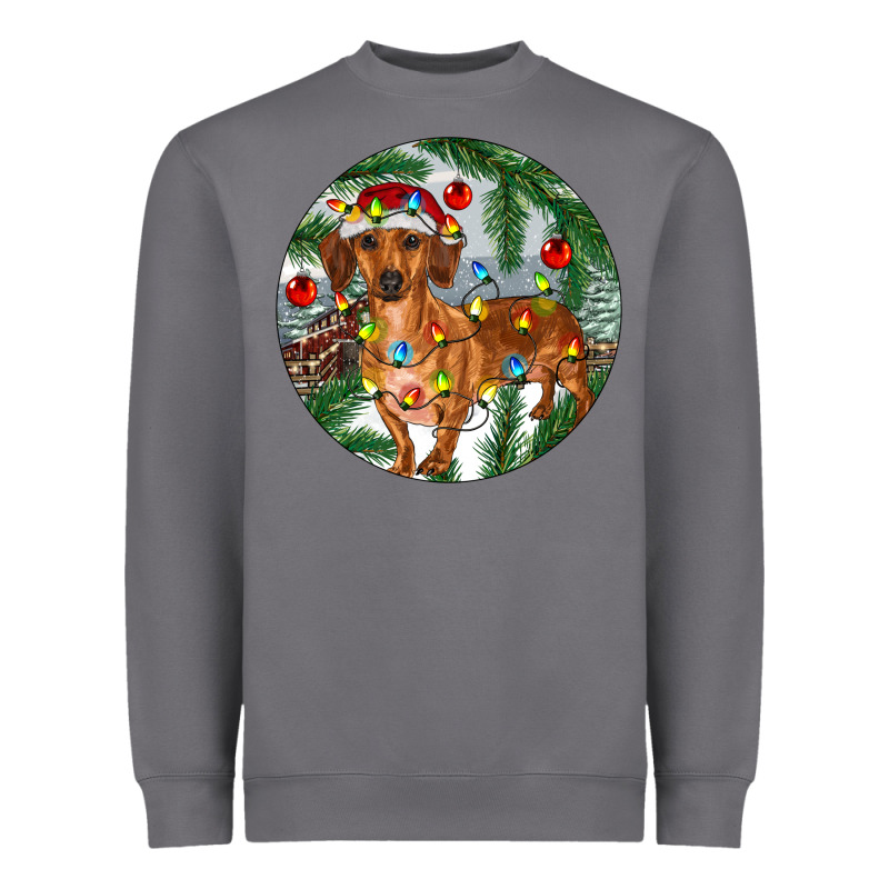 Dachshund Christmas Tree Heavyweight Sweatshirt by RanaPortraitStore | Teevron