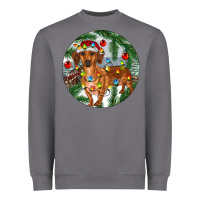 Storm Dachshund Christmas Tree Heavyweight Sweatshirt - RanaPortraitStore