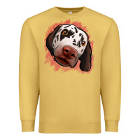 Antique Gold dalmatians peach glitter background Premium Sweatshirt - Jasminsmagicworld