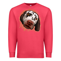 Cardinal dalmatians peach glitter background Premium Sweatshirt - Jasminsmagicworld