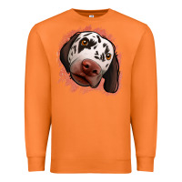 Carrot dalmatians peach glitter background Premium Sweatshirt - Jasminsmagicworld