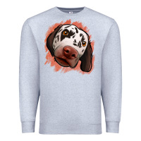 Heather Grey dalmatians peach glitter background Premium Sweatshirt - Jasminsmagicworld