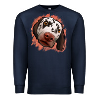 Navy dalmatians peach glitter background Premium Sweatshirt - Jasminsmagicworld