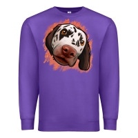 Purple dalmatians peach glitter background Premium Sweatshirt - Jasminsmagicworld
