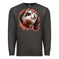 Smoke dalmatians peach glitter background Premium Sweatshirt - Jasminsmagicworld